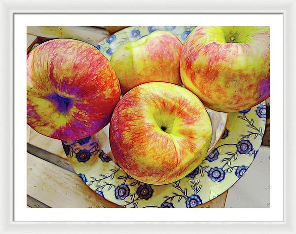 Bowl Of Apples - Framed Print