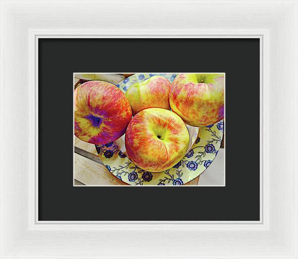 Bowl Of Apples - Framed Print