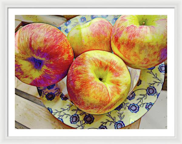 Bowl Of Apples - Framed Print
