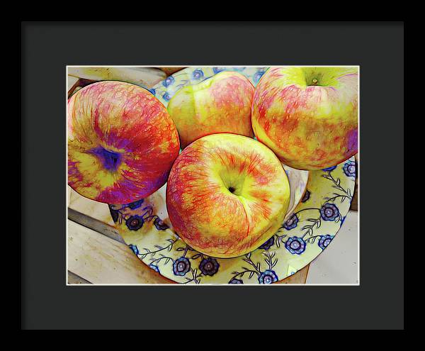 Bowl Of Apples - Framed Print