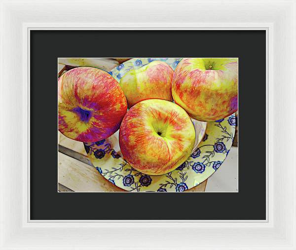 Bowl Of Apples - Framed Print