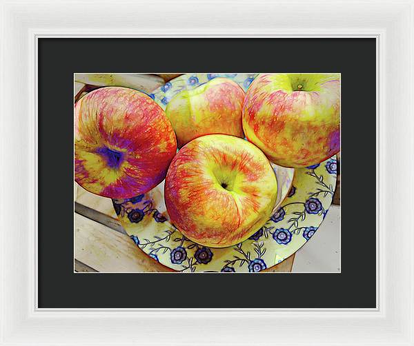 Bowl Of Apples - Framed Print