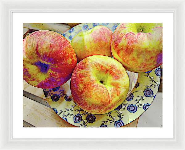 Bowl Of Apples - Framed Print
