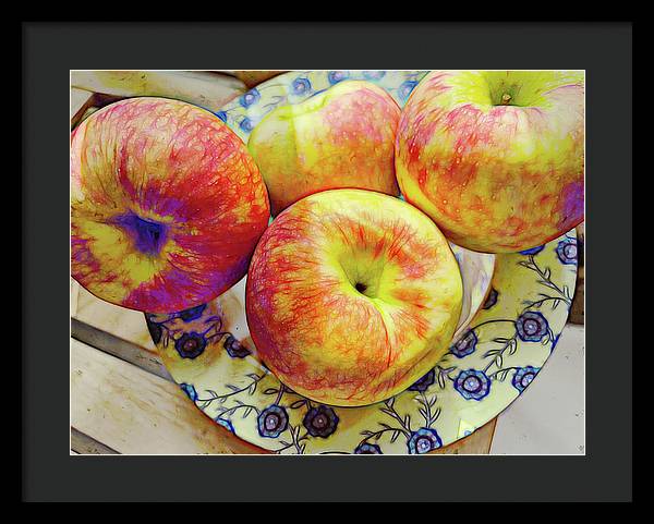 Bowl Of Apples - Framed Print