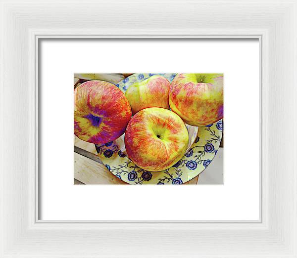 Bowl Of Apples - Framed Print