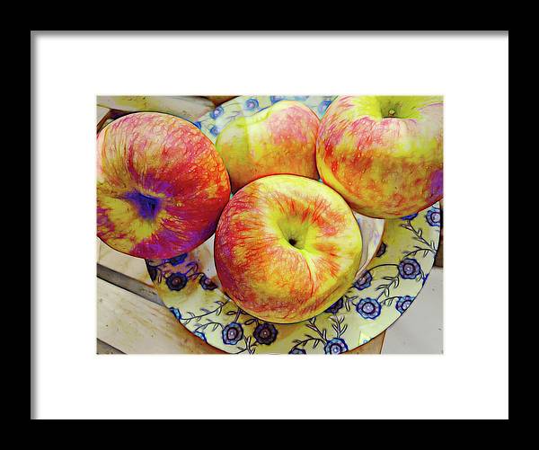 Bowl Of Apples - Framed Print
