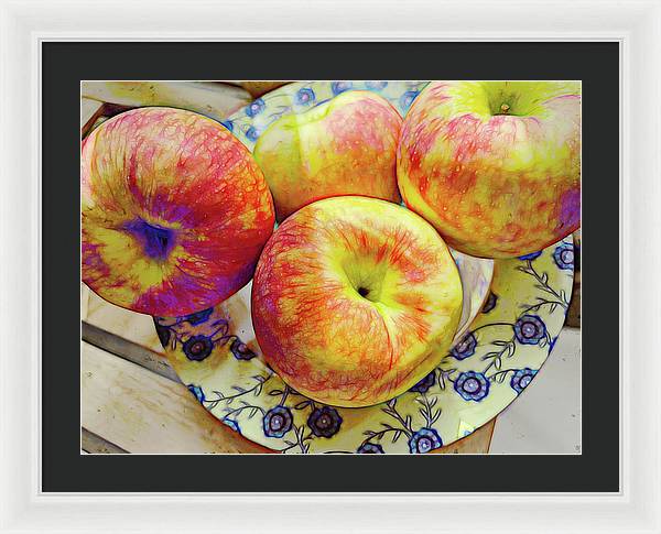 Bowl Of Apples - Framed Print