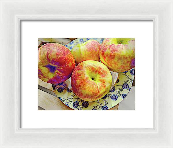 Bowl Of Apples - Framed Print