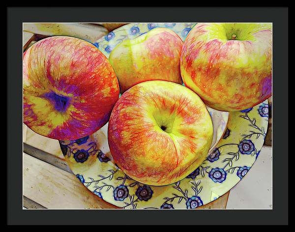 Bowl Of Apples - Framed Print