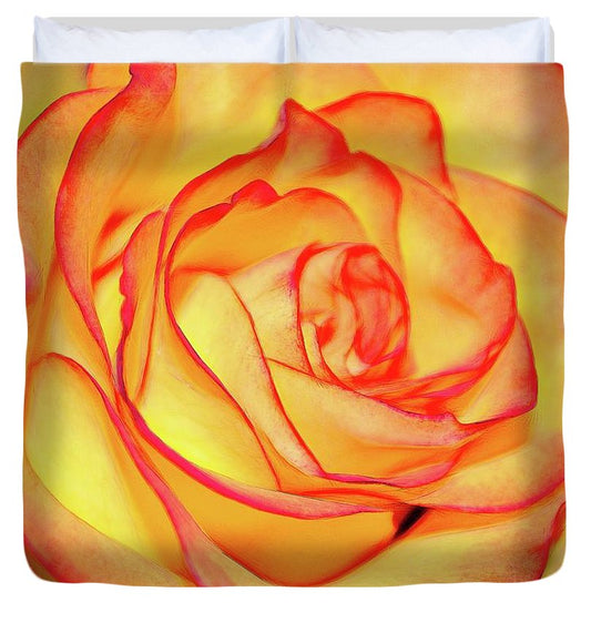 Bright Orange Rose - Duvet Cover