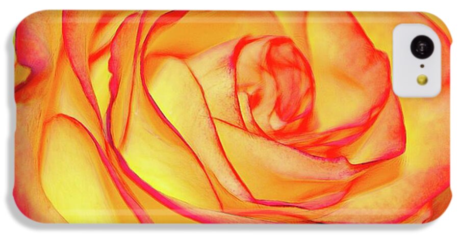 Bright Orange Rose - Phone Case