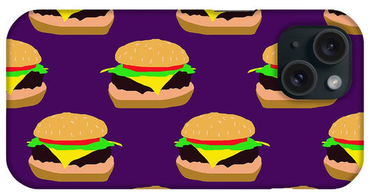 Burger Pattern - Phone Case
