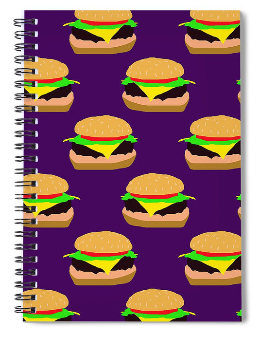 Burger Pattern - Spiral Notebook