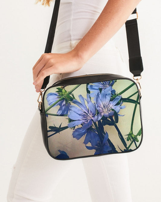 Blue Wildflowers Crossbody Bag