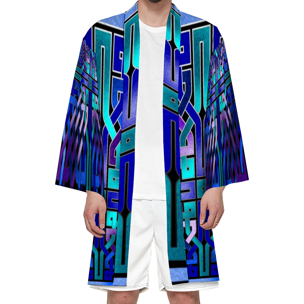 Blue Celtic Knot Haori Unisex All Over Print Haori Beach Kimono