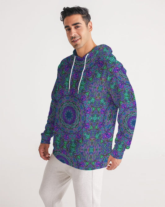 Blue Green Purple Kaleidoscope Men's Hoodie
