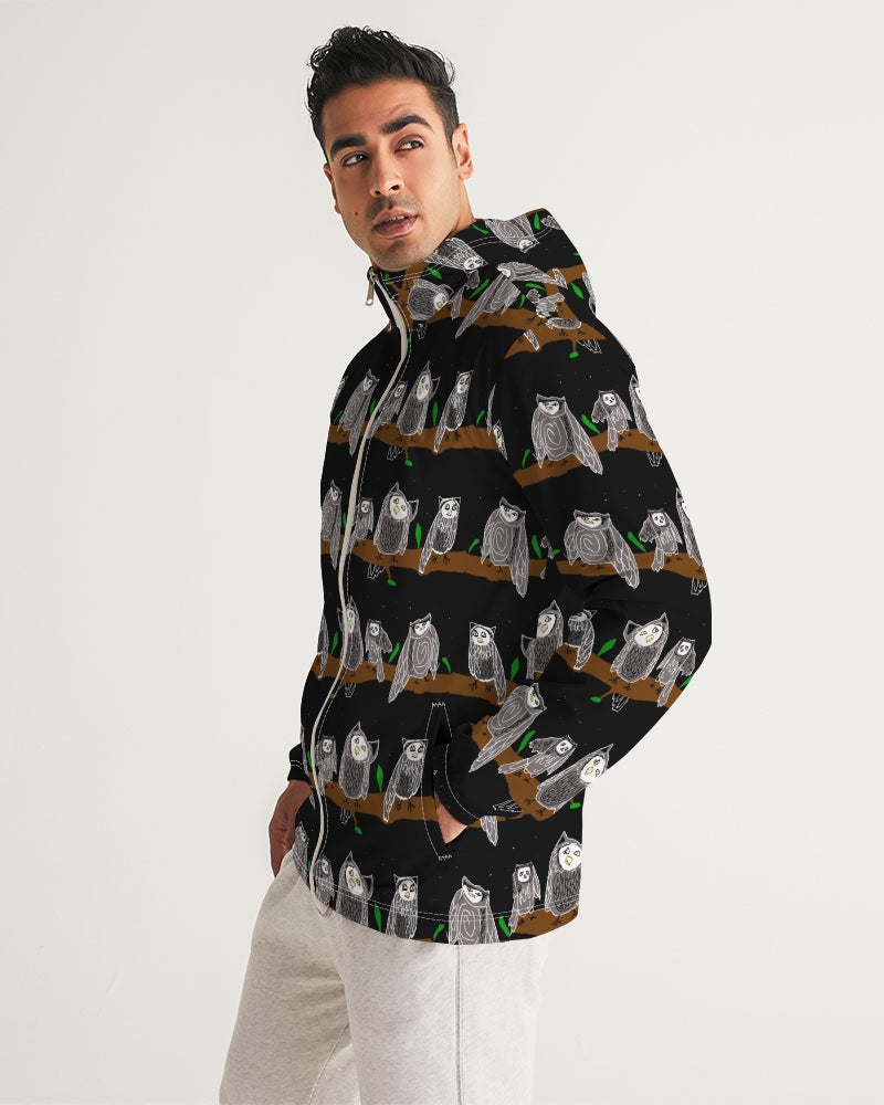 Owls Pattern Men's Windbreaker