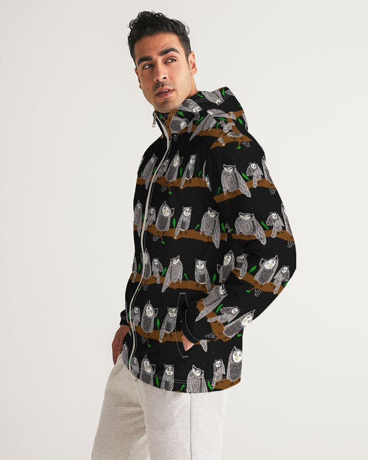 Owls Pattern Men's Windbreaker