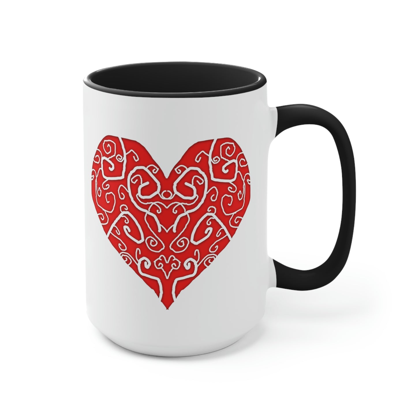Heart Swirls Accent Mug