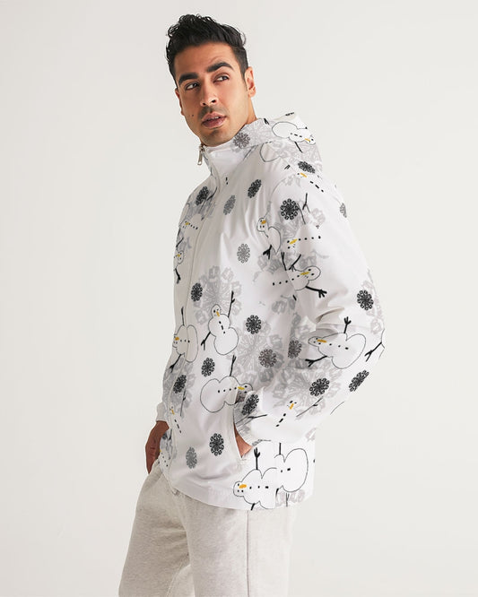 Snowman Pattern Men's Windbreaker