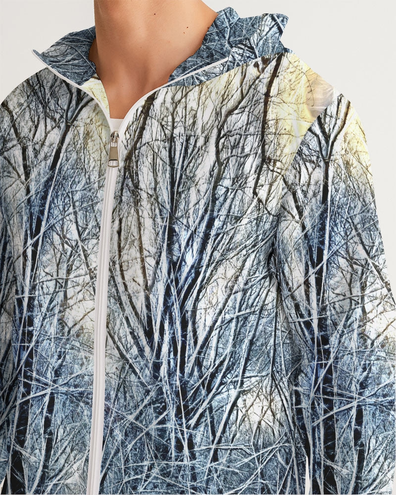 4 Oclock Winter Landscape Men's Windbreaker