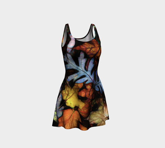 Mid October Leaves Flare Dress