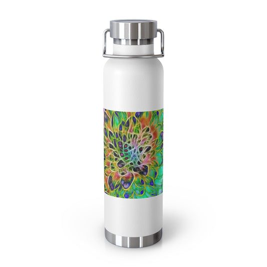 Peacock Chrysanthemum 22oz Vacuum Insulated Bottle