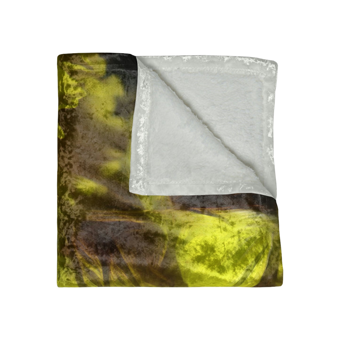 Yellow Daffodils Crushed Velvet Blanket