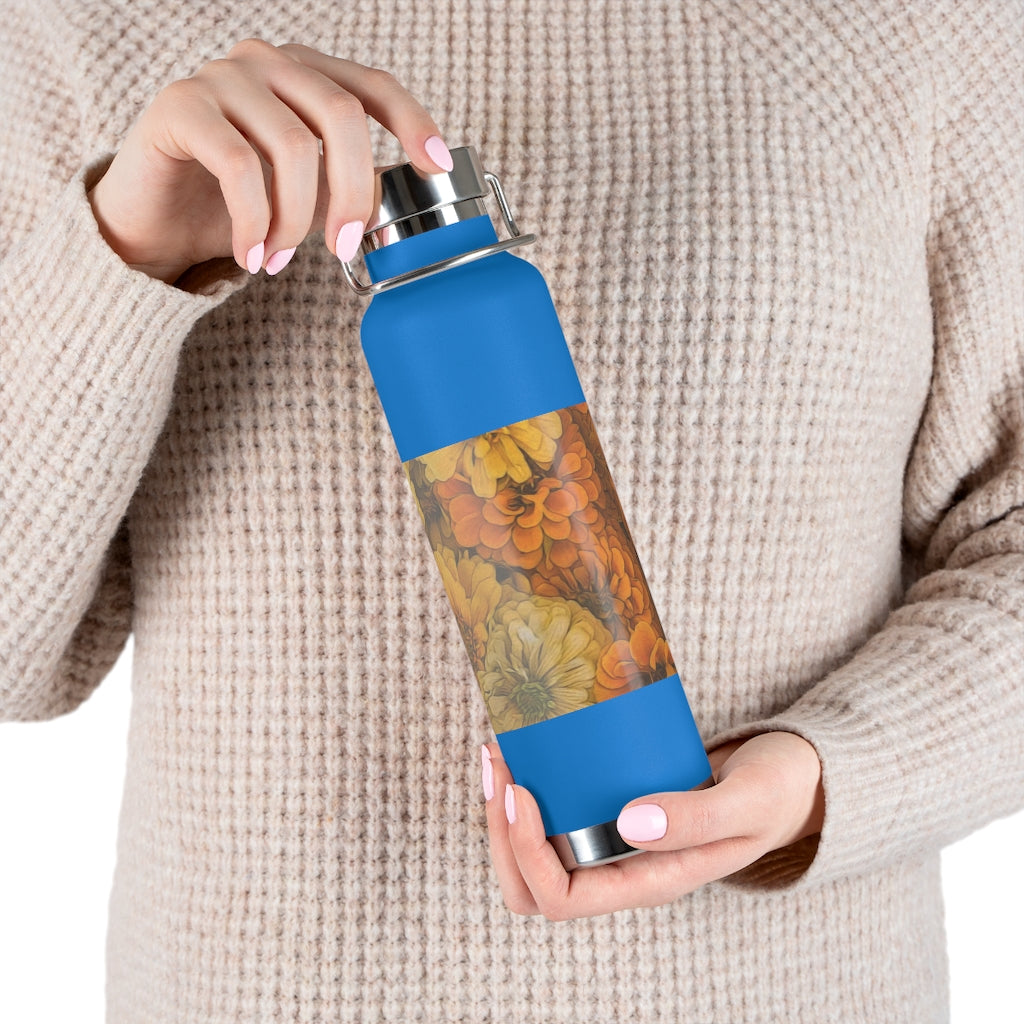Yellow Zinnias 22oz Vacuum Insulated Bottle
