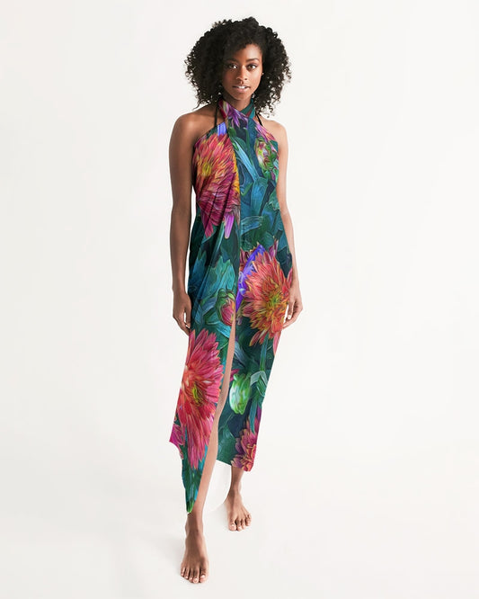 Warm Fall Mums Swim Cover Up