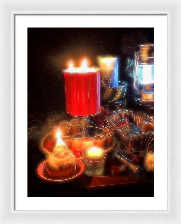Candle Still life - Framed Print