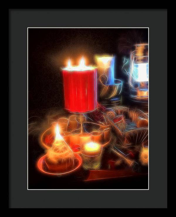 Candle Still life - Framed Print