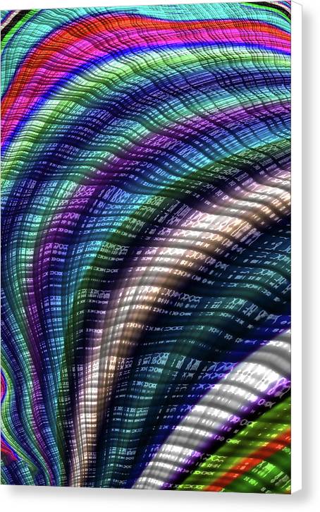 Candy Plaid Fractal - Canvas Print