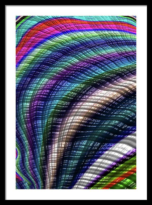 Candy Plaid Fractal - Framed Print