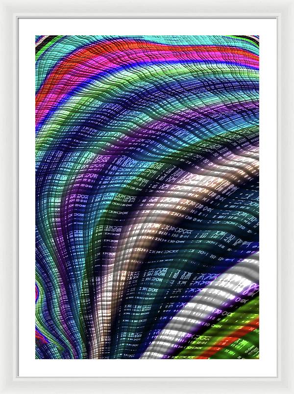 Candy Plaid Fractal - Framed Print