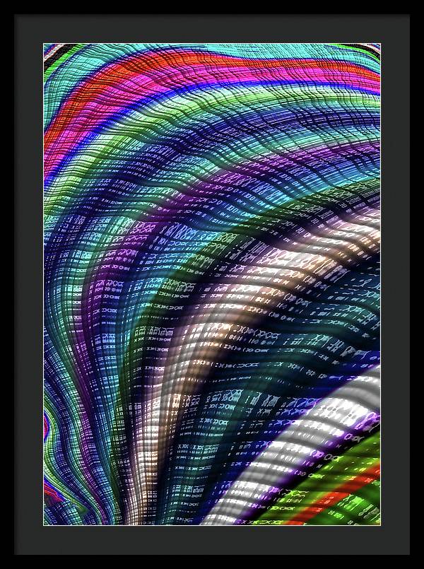 Candy Plaid Fractal - Framed Print