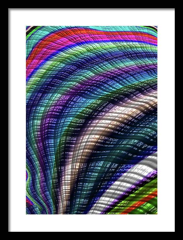 Candy Plaid Fractal - Framed Print