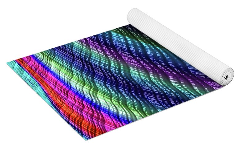Candy Plaid Fractal - Yoga Mat