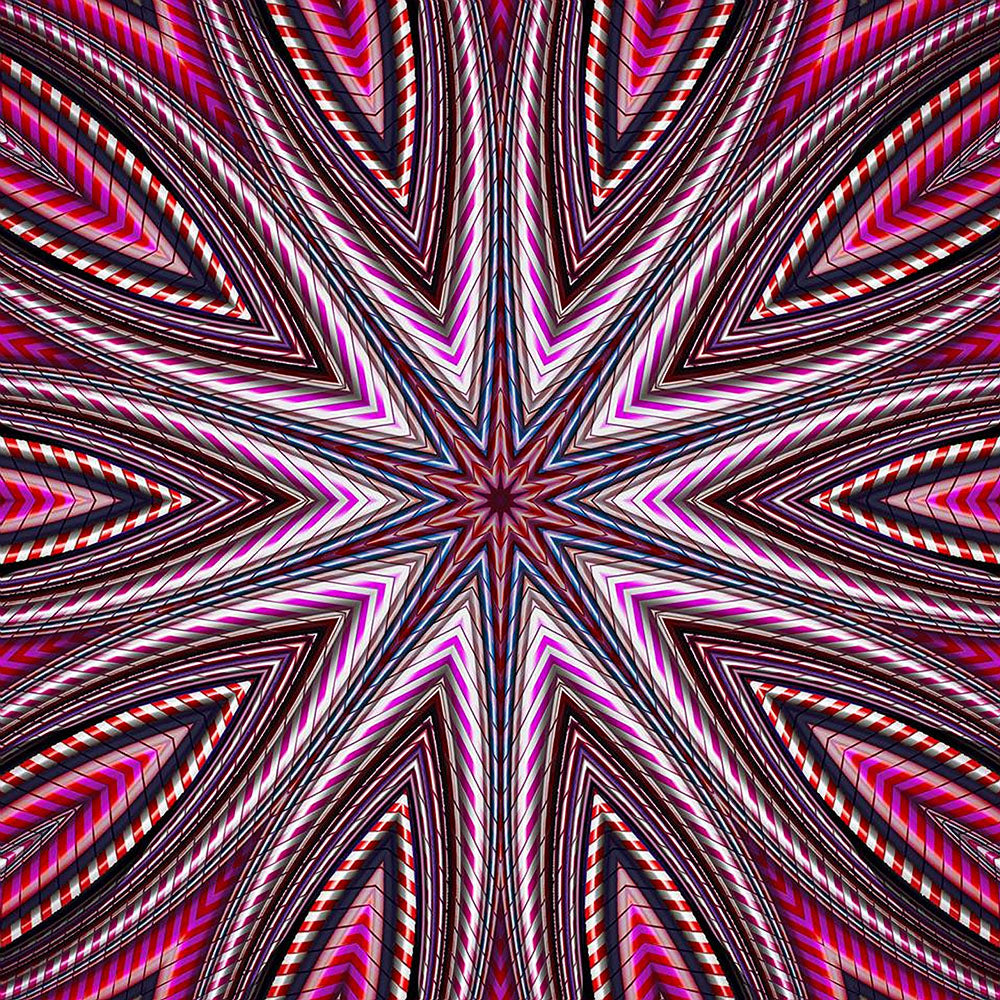 Candy Cane Kaleidoscope Digital Image Download