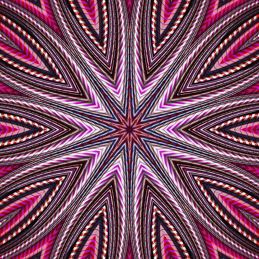 Candy Cane Kaleidoscope Digital Image Download