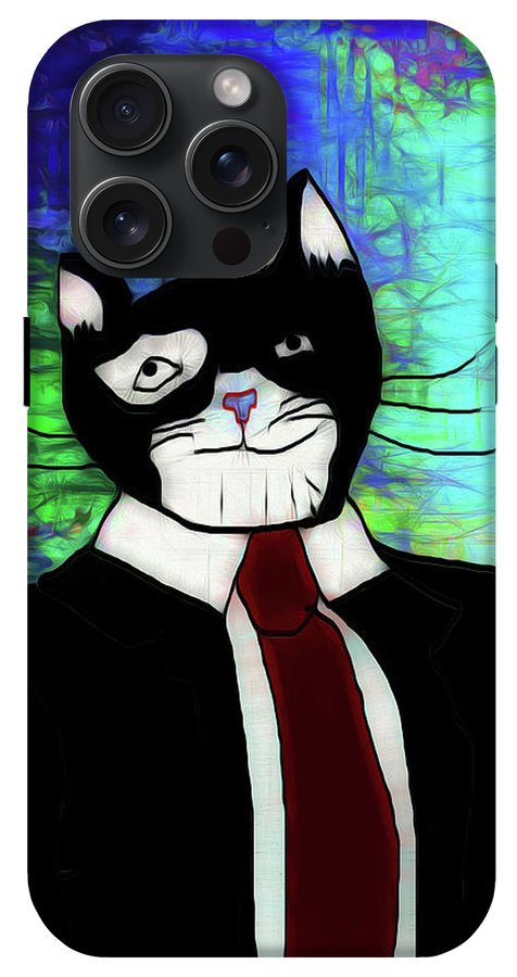 Cat In A Tie - Phone Case