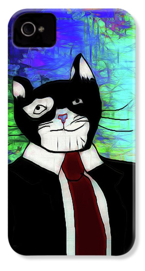 Cat In A Tie - Phone Case