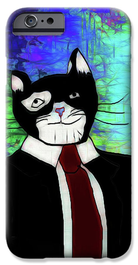 Cat In A Tie - Phone Case