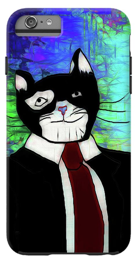 Cat In A Tie - Phone Case