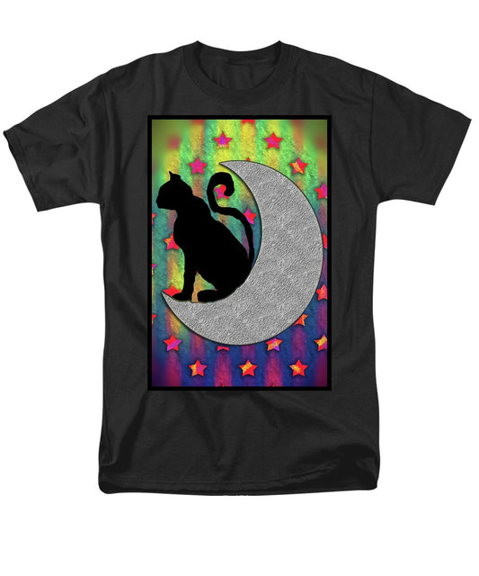 Cat On A Moon - Men's T-Shirt  (Regular Fit)