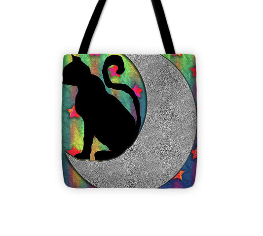 Cat On A Moon - Tote Bag