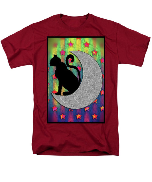 Cat On A Moon - Men's T-Shirt  (Regular Fit)