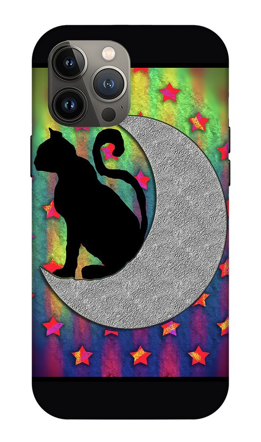 Cat On A Moon - Phone Case