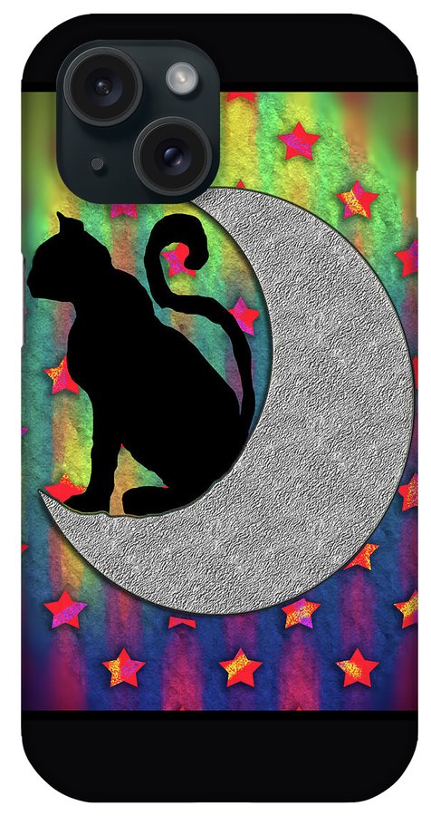 Cat On A Moon - Phone Case