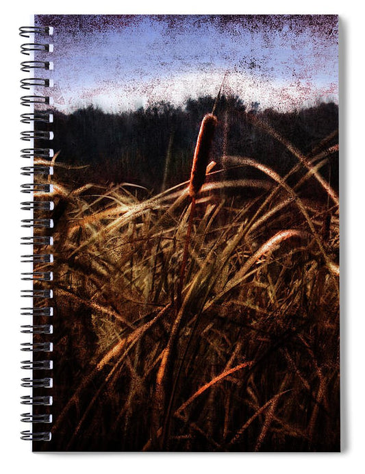 Cattails In The Wind - Spiral Notebook